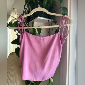 UO Pink Satin Tank Top